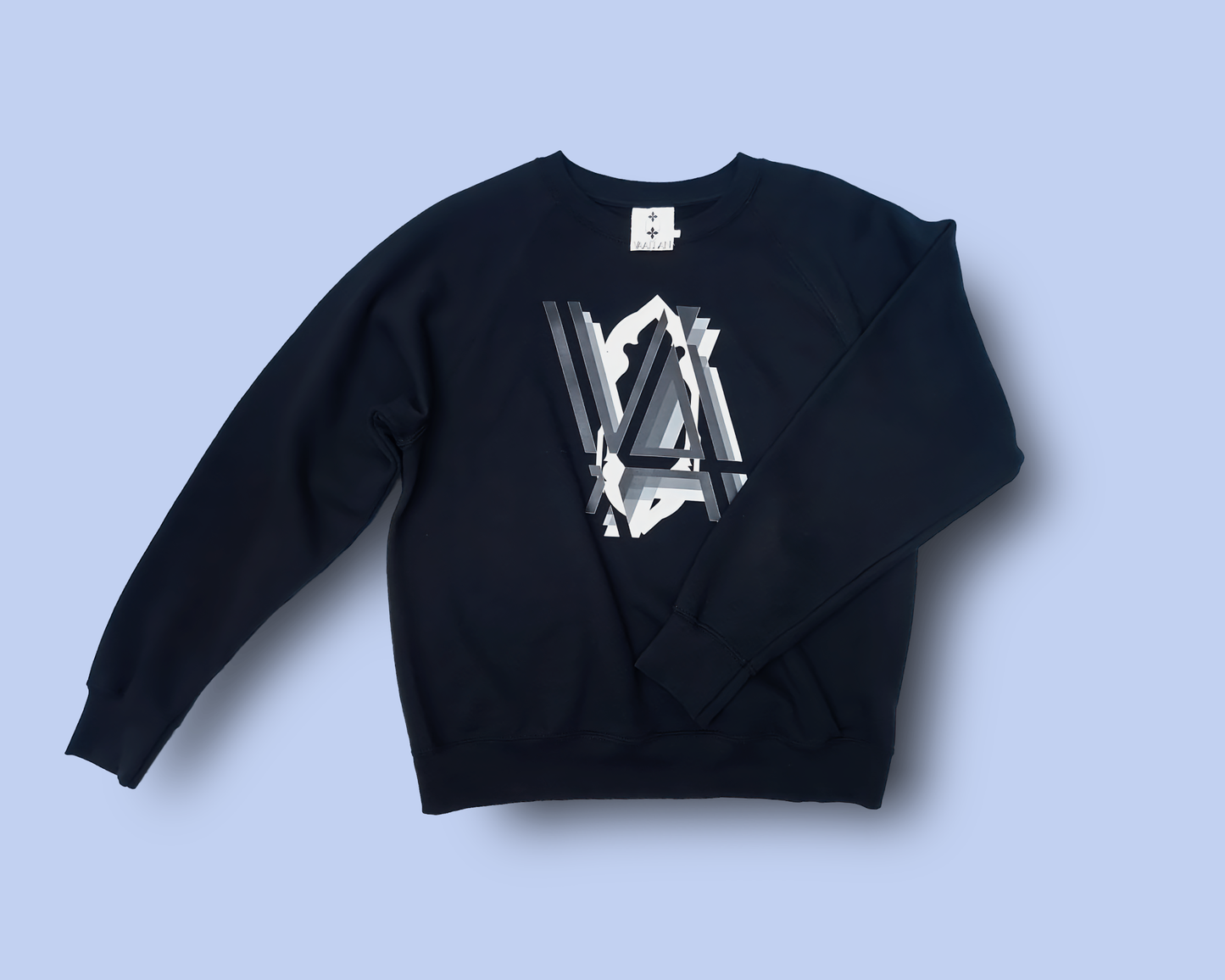 Sweatshirt in VAALLAN Lock Monogram Front Classic Print